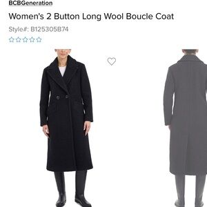 BCBGeneration Black Wool Boucle Coat